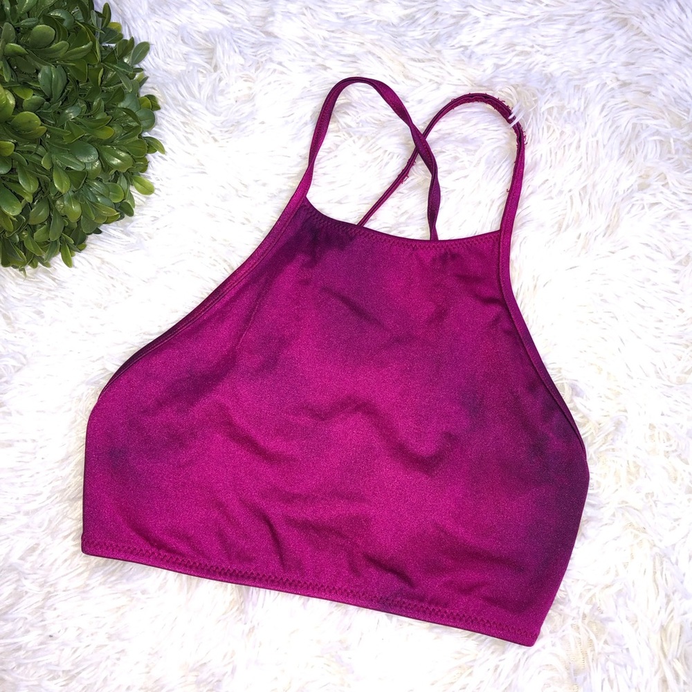 Made by Dawn Strap Back Purple/Pink Bikini Top